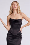 Black Strapless Mermaid Evening Dress