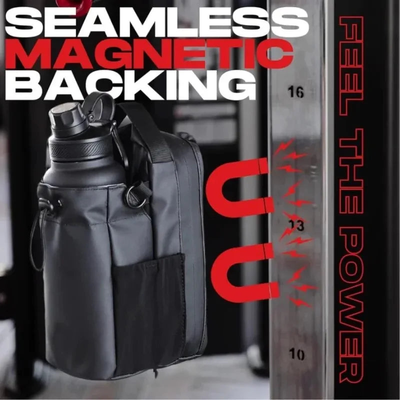 Magnetic Gym Carrier keeps your gear off the floor