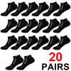30 Pairs Men's Color-Block Ankle Socks