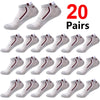 30 Pairs Men's Color-Block Ankle Socks