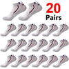30 Pairs Men's Color-Block Ankle Socks