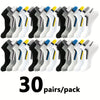 30 Pairs Men's Color-Block Ankle Socks