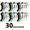 30 Pairs Men's Color-Block Ankle Socks