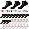 30 Pairs Color-Block Ankle Socks