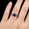 Blue Sapphire Cluster Ring